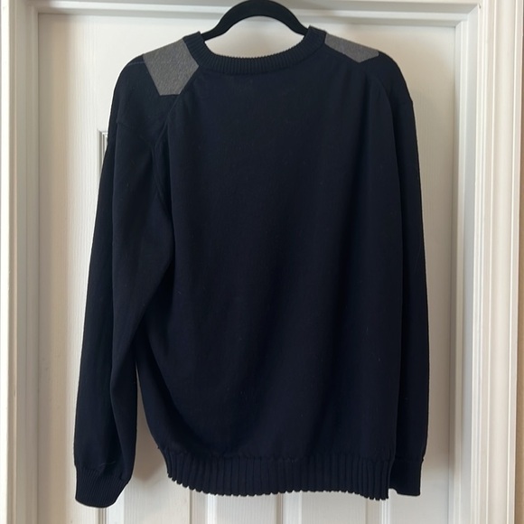 Saks Fifth Avenue Argyle Sweater - Marino Wool - V-Neck - Mens XL - Picture 4 of 5